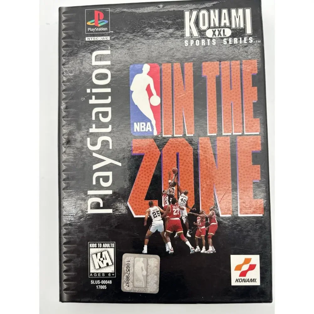 Sony PlayStation 1 PS1 Konami NBA In The Zone CIB Long Box 1996 Tested Works.